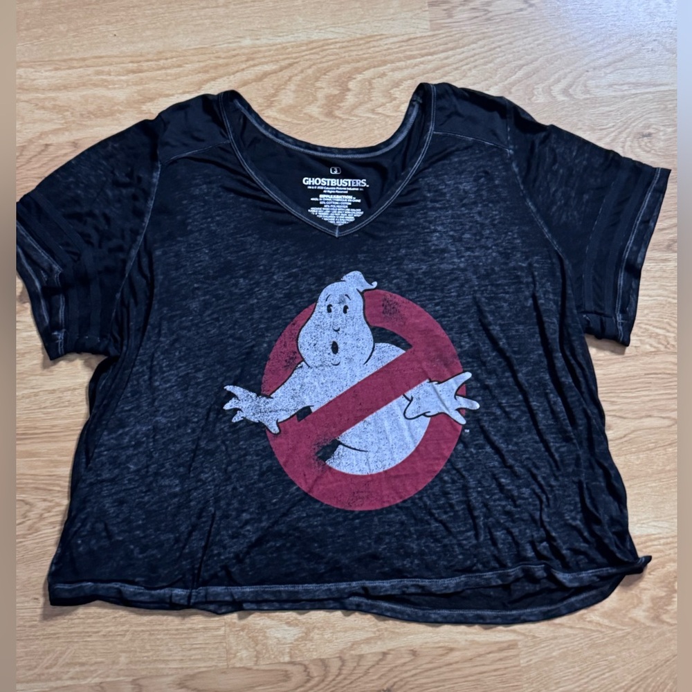 Torrid Dark Gray Ghostbusters Cropped Tee Size 3